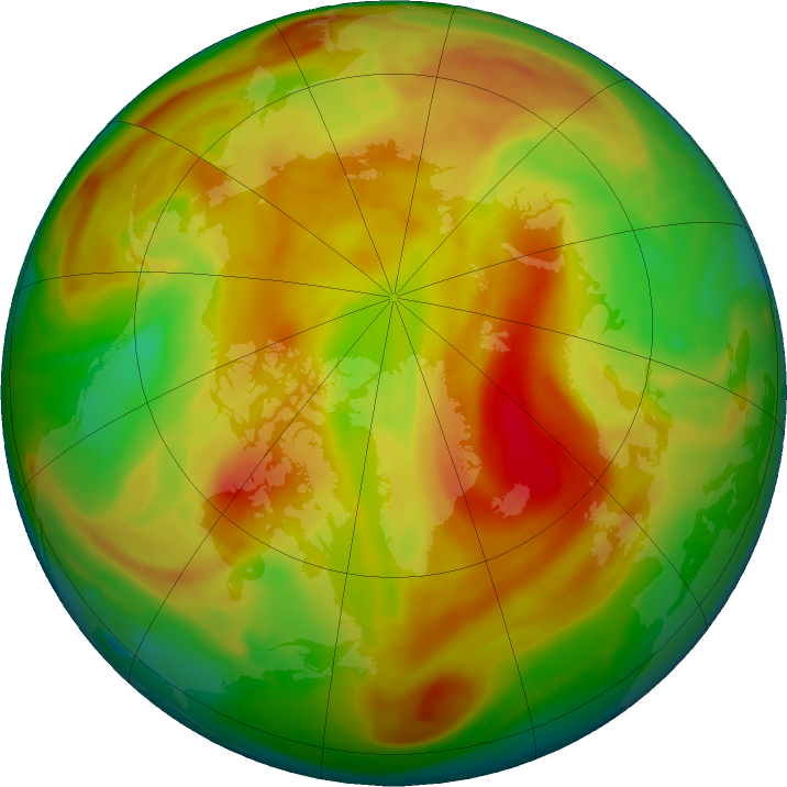 Arctic ozone map for 10 May 2019